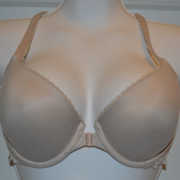 Victoria's Secret nude front closure  Size 34DD  EUC - Picture 1 of 9